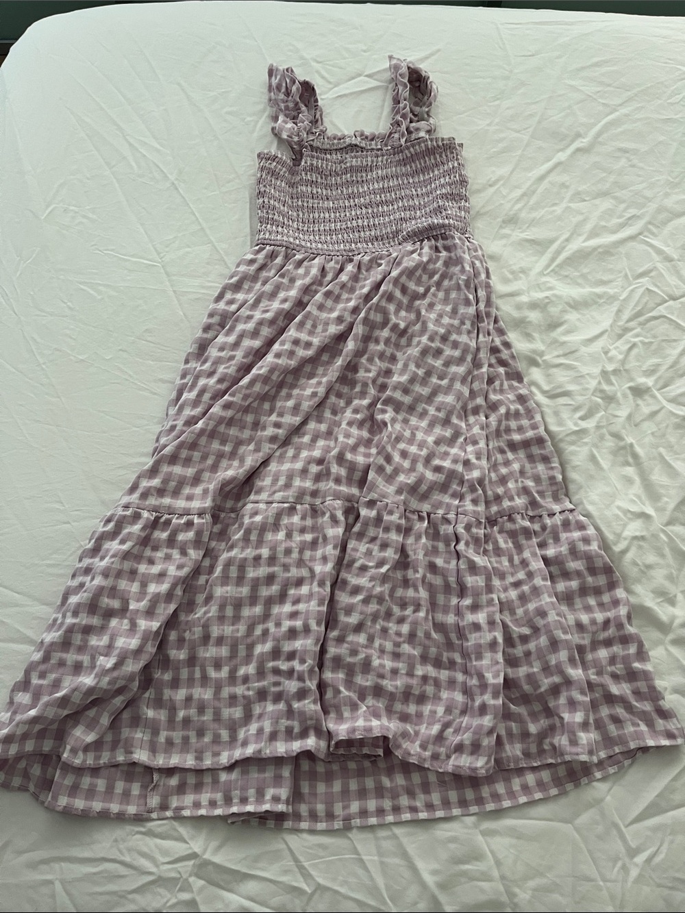 Lavender gingham dress